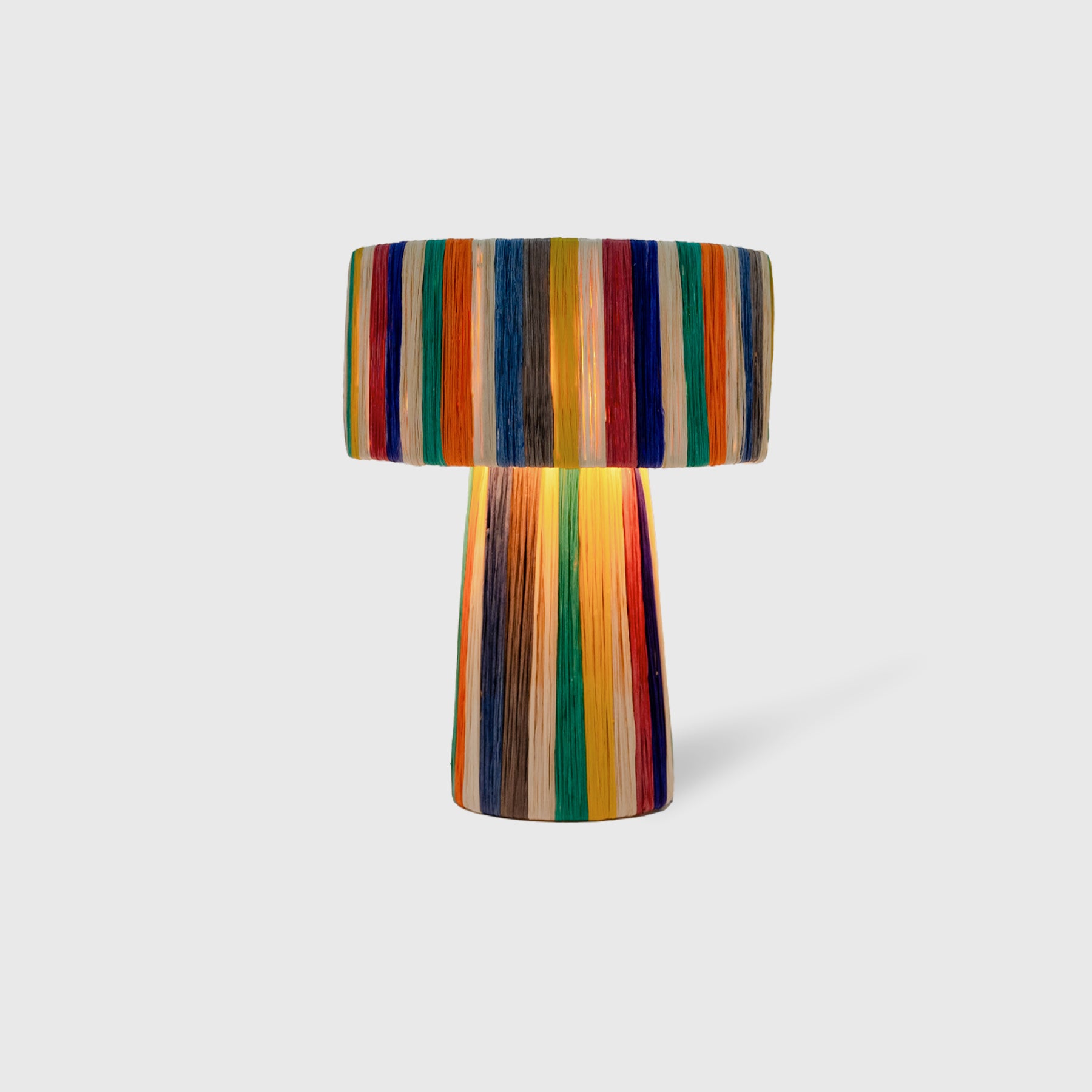 RAFFIA LAMP, rainbow