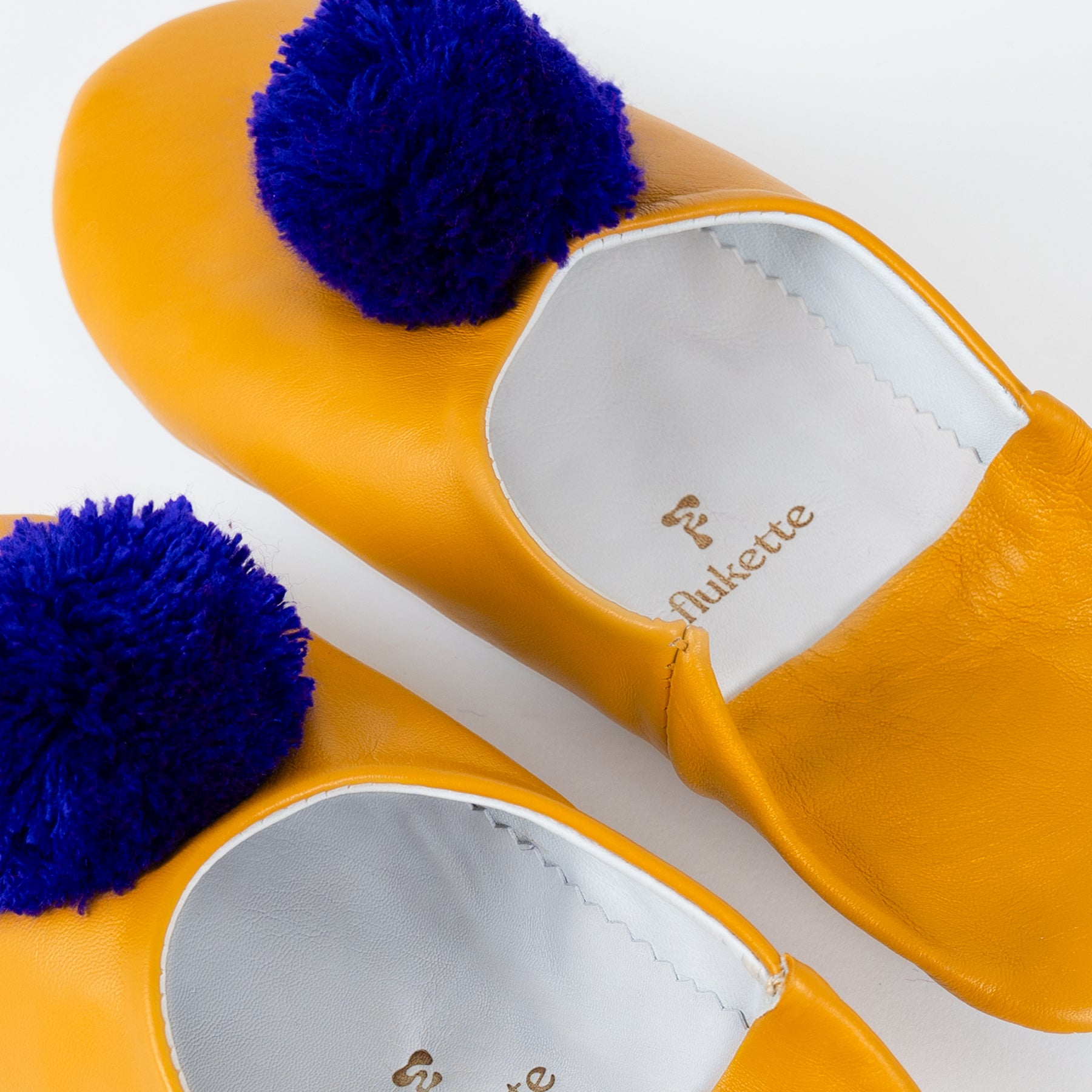 Pompon Slippers, honey